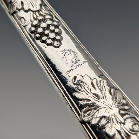 1842 年英國古董純銀水果餐具組 6 對共 561 克 William Sansom 木盒